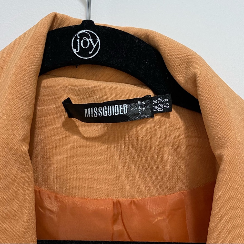 Missguided Peach orange blazer - Picture 2 of 5